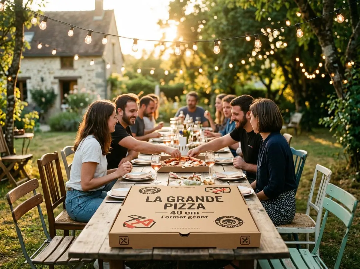 Boîte à pizza format 40 cm — Anniversaires, traiteur, soirées d'entreprise.