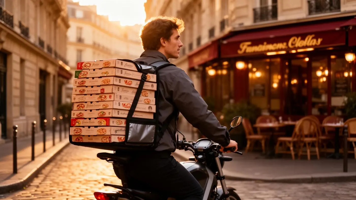 Livraison de boîtes à pizza personnalisées en ville