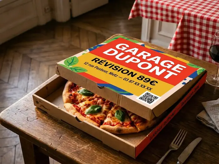 Publicité locale sur boîtes